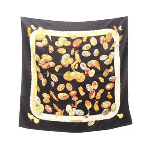 Pre-owned HERMÈS Silk Small Leather Goods Hermes Carre90 Couvee d'Hermes Scarf