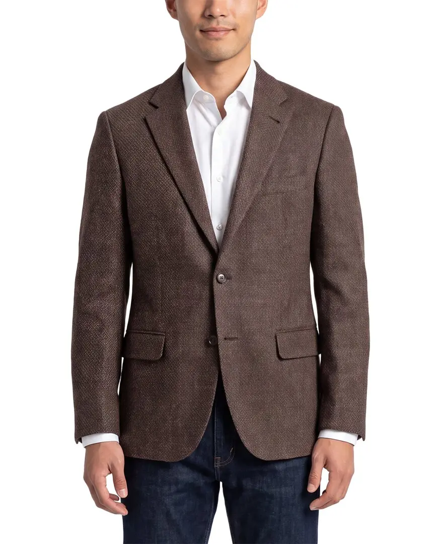 Corneliani CC Collection Geometric Wool & Cashmere-Blend Blazer