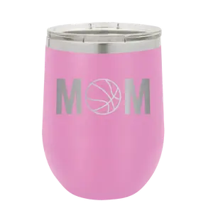 Mom Basketball Wine Cup | Light Purple