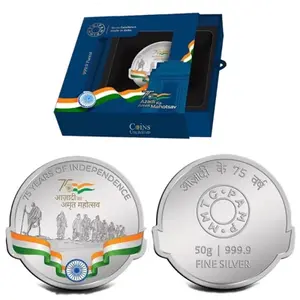 2022 Pamp Mmtc India 75th Anniversary of Independence 50 Gram Silver Round