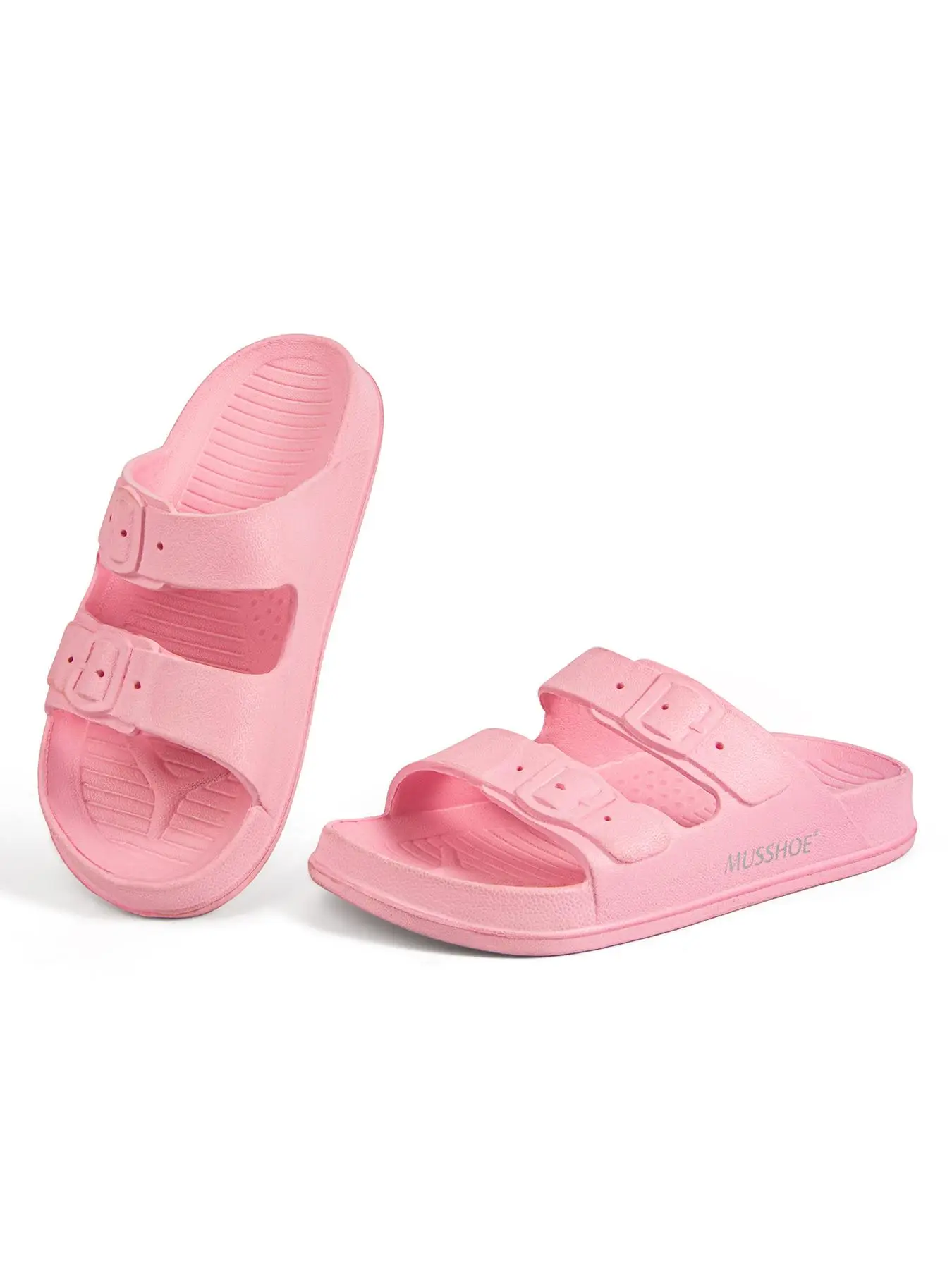 MUSSHOE Women's Comfort Slides, Lightweight Summer Sandals, Boho Style Beach Shoes