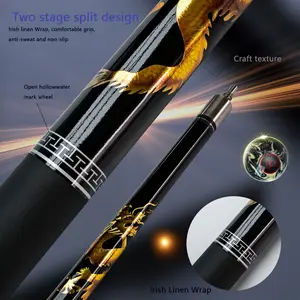 High-Quality Carbon Fiber Pool Cue 12.5mm Tip Chinese Dragon Separation Design Pool Cue 19oz 20.5oz Suitable for Any Occasion