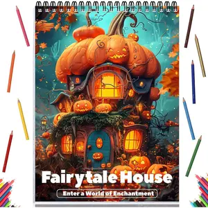 Coloring Books for Adults Relaxation Coloring Book for Women Spiral Bound Printed On One Side Thick Paper Mindfulness Halloween Gifts, Mindfulness Coloring Book 24 Coloring Pages