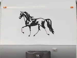 Custom Equestrian Horse Trailer Vinyl Decals  Stickers with Personalized Text Mural 252