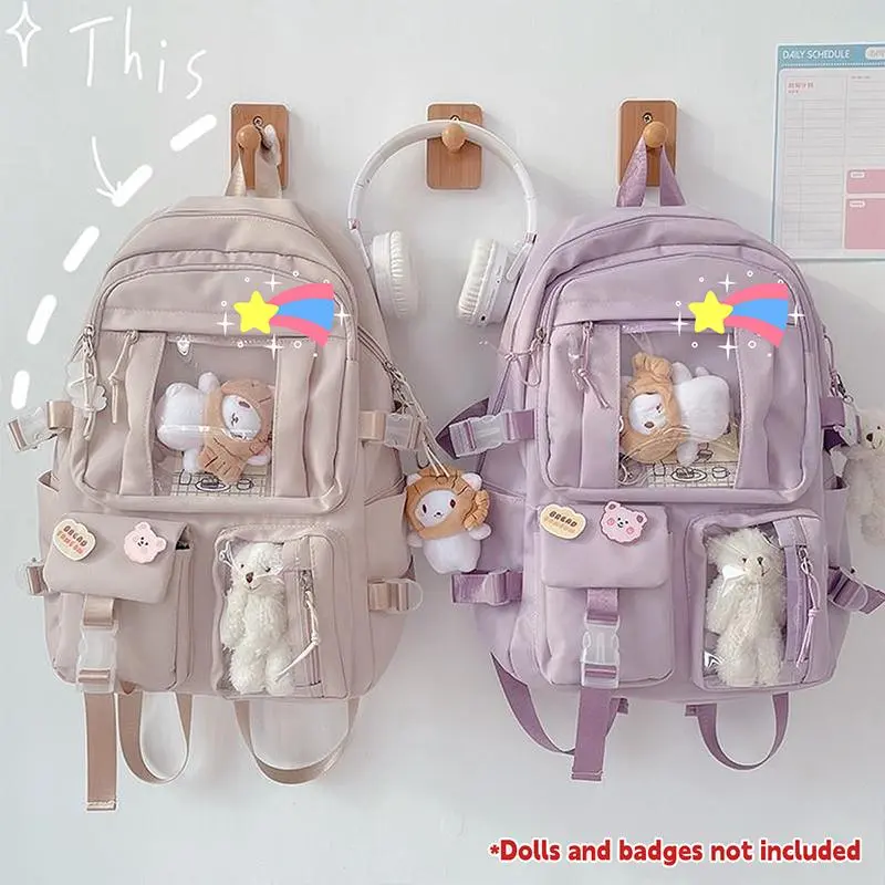 Cute Cartoon Animal Design Backpack, 1 Count Large Capacity Adjustable Shoulder Strap School Bag, School Bag for Girls, Travel Bag, Travel Essentials, Youth Backpack, Childrens Bag