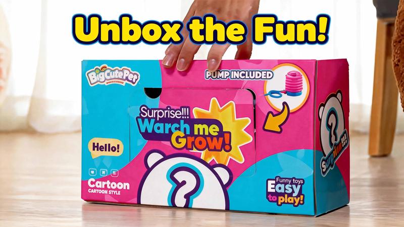 BigCutePet Inflatable Plush Toy  Peel it! Pump it! Watch it GROW! Oversized Cartoon Doll Kids Birthday Gift