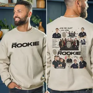 The Rookie TV Show Shirt Sweatshirt | Double-Sided Graphic Tee Featuring Chenford, Tim Bradford, and Cast, Gildan Unisex, Premium