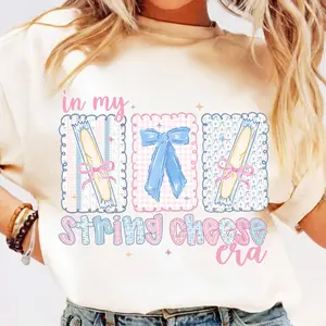 Comfort Colors In My String Cheese Era T Shirt, Funny Mom Life TShirt, String Cheese Mama Tee, Trendy Motherhood Graphic