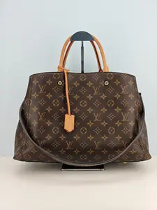 Pre-owned Monogram coated canvas with natural leather trim Shoulder Bags Louis Vuitton Monogram Canvas Montaigne BB Bag【TR5115】