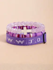 WWJD Letter Beaded Bracelet, Fashionable Cross Charm Decor Beaded Bracelet for Women & Men, Trendy All-match & Exquisite Jewelry for Birthday Gift, Trendy Fashionable Accessories, Fashion Accessory