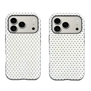 White Wave Dot Phone Case Collection| Film & Magnetic 2-in-1 Designs for iPhone