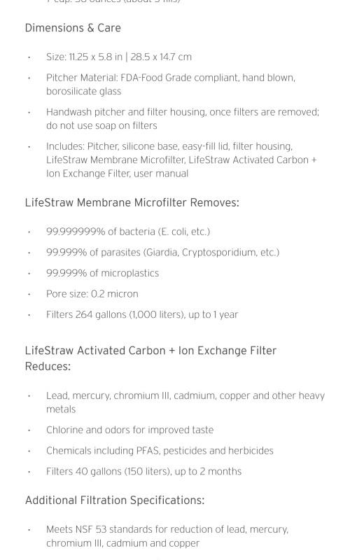 LifeStraw Home 7-Cup Glass