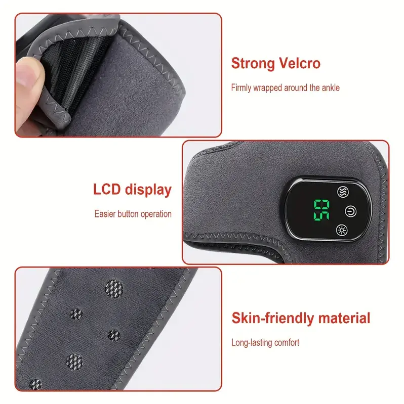 Foot Massager, 3-in-1 Foot Revive Massager, Cordless Heated Ankle Wrap with 3 Vibration Mode, 5 Heat Levels for Achilles Tendinitis And Plantar Fasciitis (2pcs) - TikTok Shop Foot Massager, 3-in-1 Foot Revive Massager, Cordless Heated Ankle Wrap with 3 Vibration Mode, 5 Heat Levels for Achilles Tendinitis And Plantar Fasciitis (2pcs) - TikTok Shop