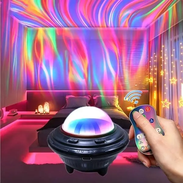 Voice Activated Party Disco Ball Light with Remote Control, RGB Color Changing Stage Strobe DJ Lamp, Star Galaxy Projection Light for Home Party Bedroom Bar Wedding Holiday Decoration