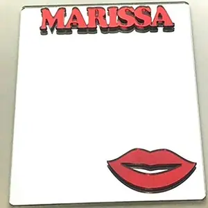 Personalized Lips Locker Mirror Magnet – Custom Back-to-School Magnetic Mirror for Girls, Sports Locker, Gym, or Fridge Decor – Cute Name Tag Accessory for Teen Girls, Students