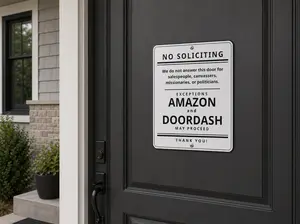 No Soliciting Sign 3D Printed Funny Door Sign Choose Your Design Made to Order