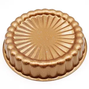 Charlotte Cake Pan 10in Corrugated Disc Cake Pan for Wedding Valentine’s Birthday Party
