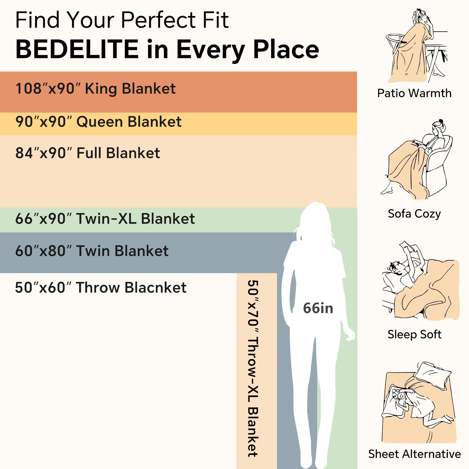 BEDELITE Fleece Cozy Blanket 300GSM Soft Warm Fluffy 3D Stripe Texture Microfiber Polyester Throw Twin Queen King Sizes Decorative Valentine's Day gift Giftable