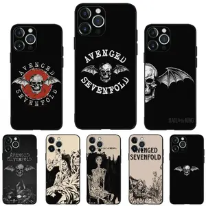 A-Avenged Sevenfold Phone Case Phone Case for Apple iPhone, 13, 14,13,12,11,XS,XR,X,8,7,Pro,Max,Plus, Mini Silicone Cover, Black