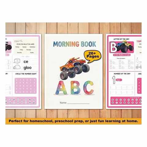 Morning Book Monster Truck Children's Early Learning Book