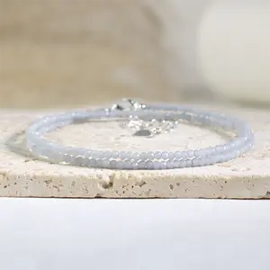 Angelite Choker - Natural Crystal Necklace - Connect to Divine Guidance & Calm Your Soul - Perfect for Empaths & Spiritual Seekers