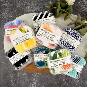 Marley's Monsters Facial Rounds: Prints - 10 or 20 Count Pack - Multicolor Reusable Face Pads for Applying Toner and Removing Makeup and Ultimate Skincare Comfort