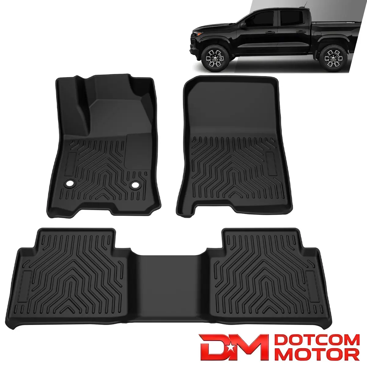 All Weather TPE Floor Mats Liners Fit For 23-24 Crew Cab Chevrolet Colorado/GMC Canyon