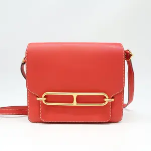 Pre-owned HERMÈS Leather Shoulder Bags Hermes Roulis 23 Bag B22069