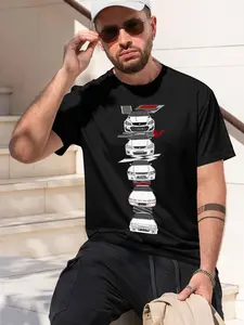 Holden Evolution of the Commore 2026 new model Black/White Tee Stylish & Comfortable Loose Crew Neck Short Sleeve T-shirts Versatile On Trend Eye Catching Printed Graphic Casual Tee for Daily Wear