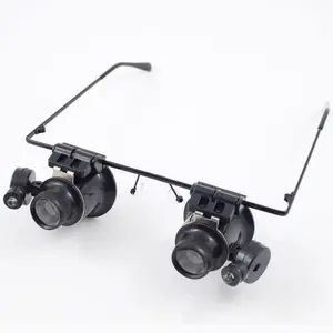 Head Mounted Magnifying Glass with Led Light, Portable Magnifying Glass, 20X Magnification Magnifier For Jewellery Watch Repair