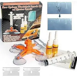 WD-40 Windshield Repair Kit, Windshield Crack Repair Kit, Upgraded Windshield Repair Kit for Chips and Cracks, Windshield Chip Repair Kit Quick Fix for Chips, Cracks, StarShaped Crack Chips