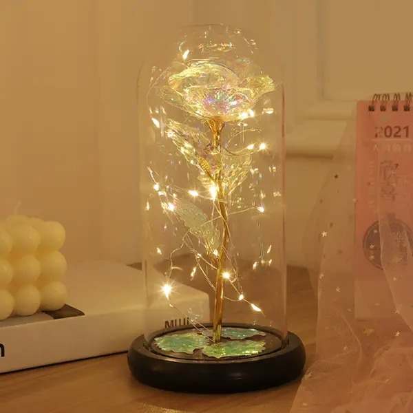 Glass lampshade Eternal Roses, Suitable for Giving to Women as Mother's Day, Valentine's Day, and Birthday Gifts