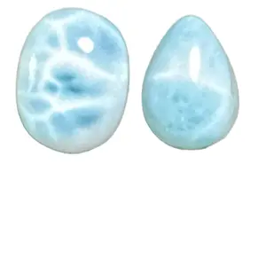 Larimar Stones "The Atlantis Stone" - Blue Pectolite for Peace, Clarity, and Emotional Healing - Therapeutic Jewelry for Wellness and Stress Reduction