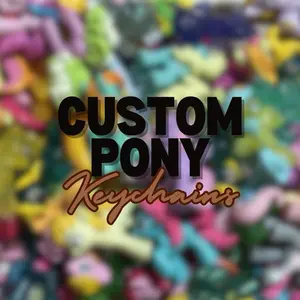 Custom Pony Keychains — Assorted Colors & Shapes — Perfect for Bags & Keys — Fun & Cute Design — Ideal Gift for Kids