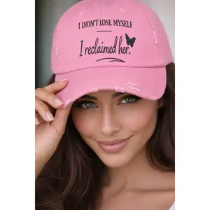 I Reclaimed Her baseball cap | distressed hat, butterfly script