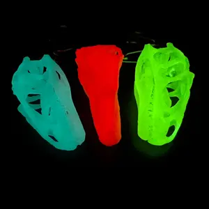 Allosaurus Skull | Glow in the Dark | Resin Keychain Replica - Durable Lightweight Fossil Charm for Dinosaur Enthusiasts & Paleontology Buffs