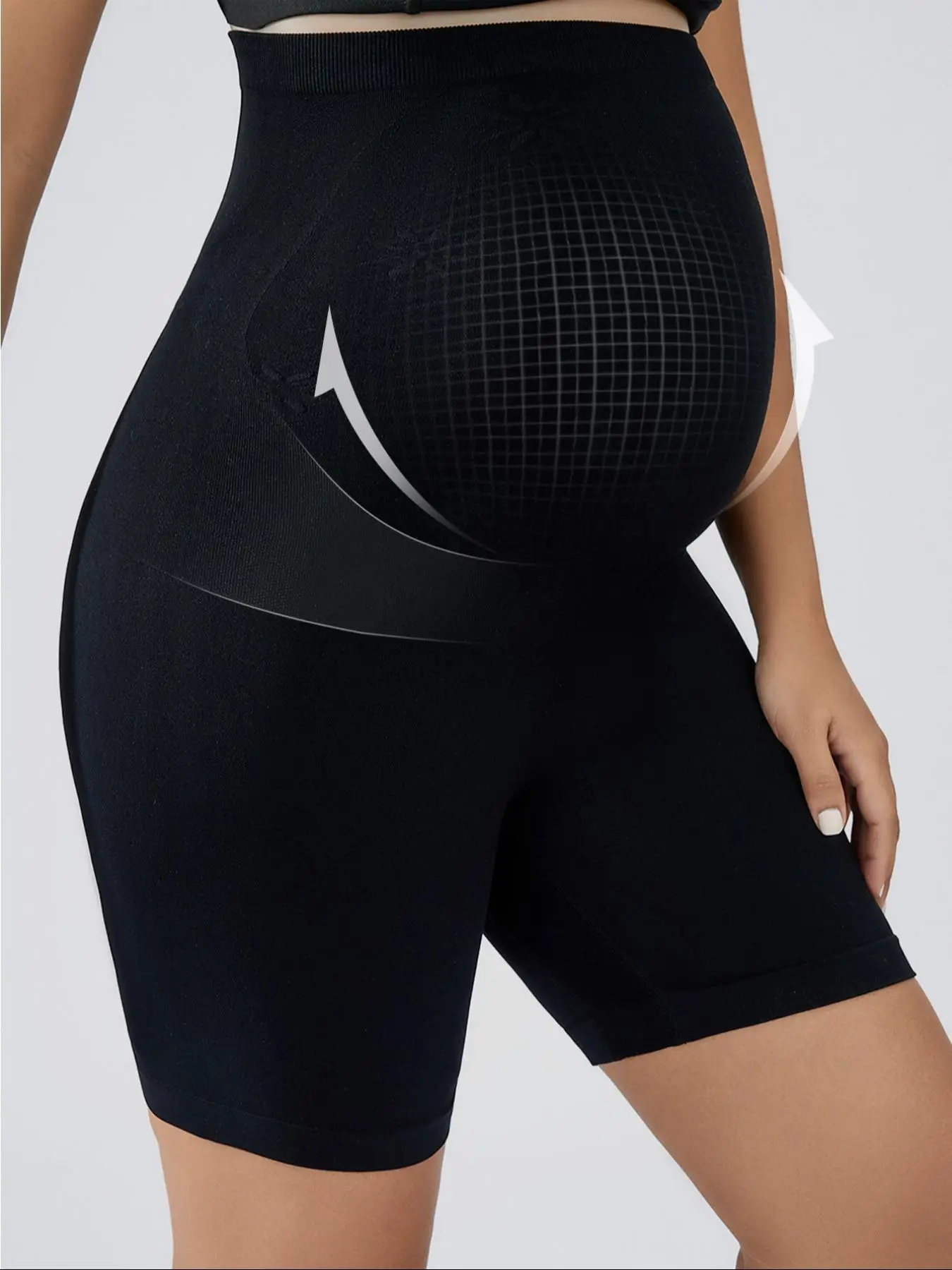 Women's Solid High Waist Shorts, Casual Comfy Basic Breathable Fit Shorts for Pregnancy & Postpartum, Maternity Leggings, High Stretch Shorts for Wome