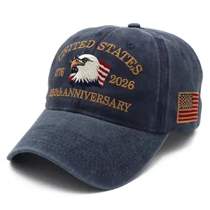 250 Anniversary USA Hat 250th Anniversary USA Baseball Cap Embroidered Patriotic Hat for Men & Women