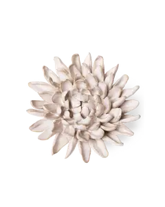 Ceramic Flower Wall Art Ivory Chrysanthemum Decor Gift