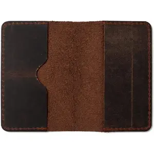 Leather Journal Cover for 2.5 x 4 Inches Pocket Notebooks -  Refillable Mini Notebook Cover - Compatible with Outus, Qeeenar & Similar Small Journals, Travel Memo Pads & Pocket Diaries