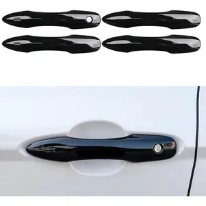 No Adhesive Snap-on Car Door Handle Cover Protector for 2018-2025 Camry for 2019-2025 Corolla for Venza Avalon Pruis Accessories Car Exterior Door Handle Cover Trims -Glossy Black