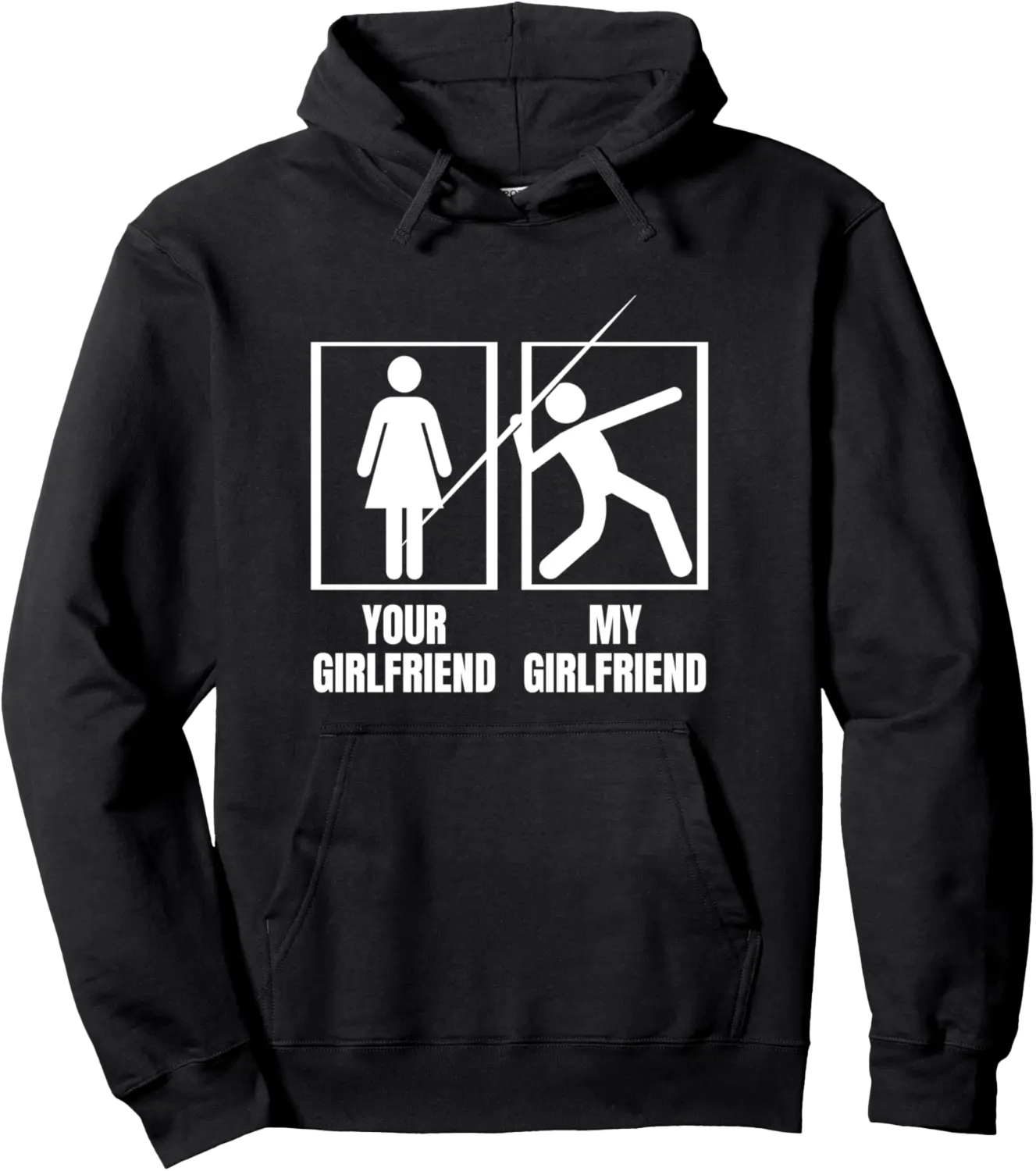 Your Girlfriend My Girlfriend Boyfriend Javelin Throwing Pullover Hoodie - 74B0D8PBL6V7