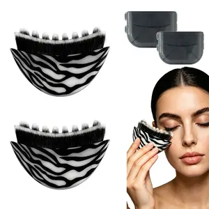 2PCS New Zebra Pattern Lymphatic Contour Face Brush | Drain Facial Puffiness, Sculpt Defined Jawline & Gentle Lymphatic Massage