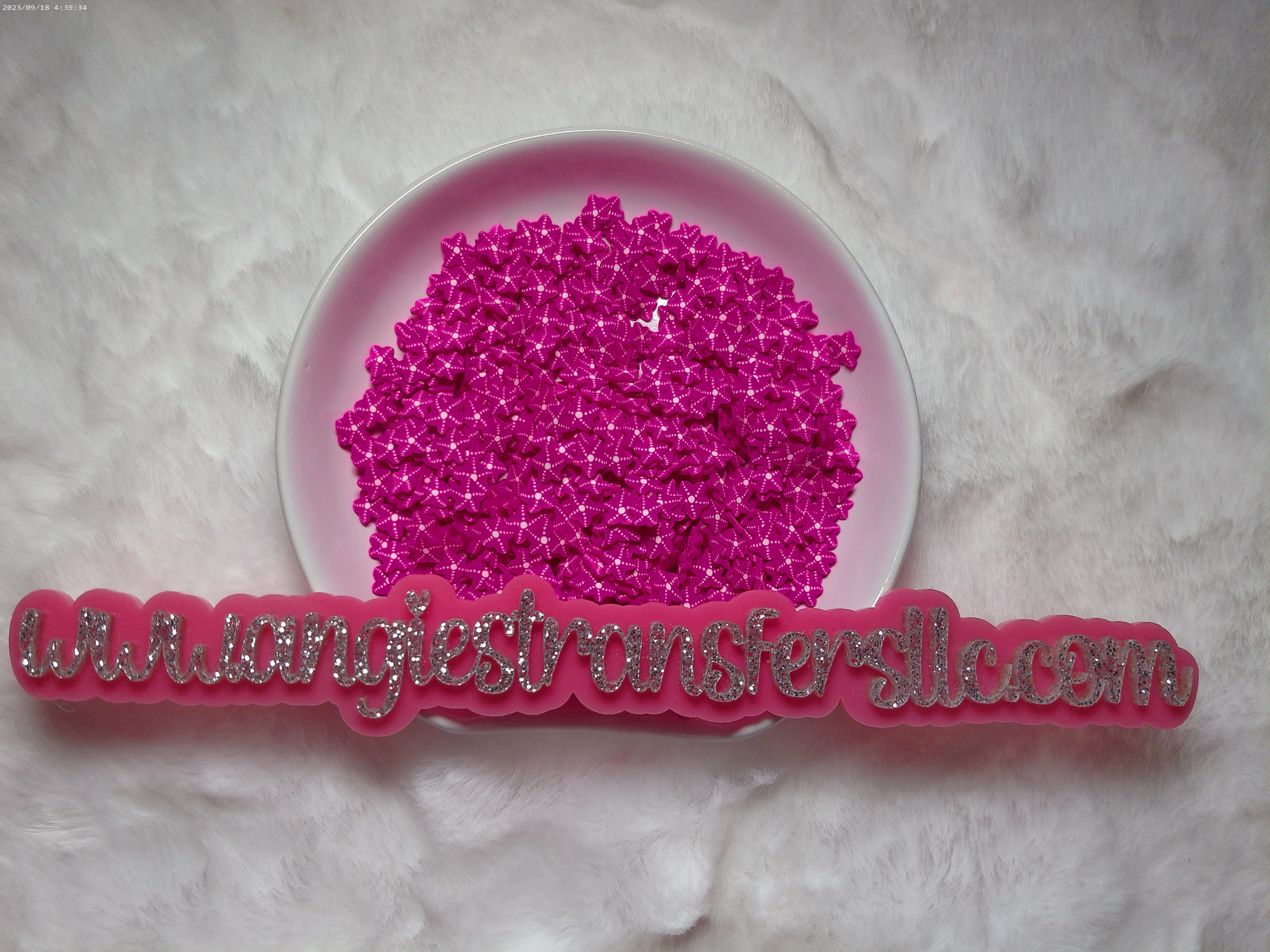 Pink Sea Star Polymer Clay for Snowglobe Tumbler Slime Nail Art Versatile Creative Projects