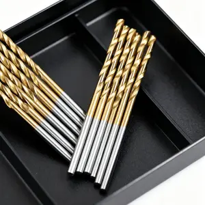 50pcs Coated HSS Drill Bits, 135° Tip for Crafts, Woodworking, Carving & Jewelry Making- Size 1/25-1/8 Inch, Metal Cylindrical Shape, Precision Drilling in DIY & Small Projects, Durable Coating