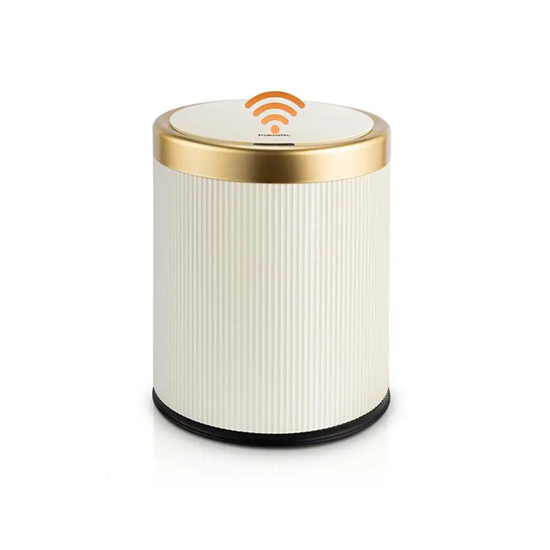 Pukomc 3.5 Gallon Touchless Motion Sensor Trash Can with Lid, White, Smart Plastic for Kitchens, Bathrooms, Living Rooms, and Offices Design Beige,summerwins tiktokshopbacktoschool