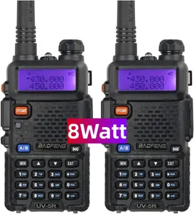Baofeng UV-5R 8W Dual Band Two Way Radio Transceiver (2 Pack Full Kit), USB Charging Long Range Supports CHIRP Portable Handheld Walkie Talkie, Wireless Electronic Gadgets, Digital Intercom, Compact, Device, Remote, Durable Handheld Ham Radio Transceiver