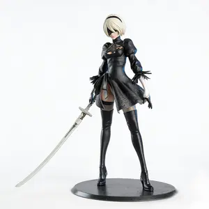 2026 New Nier Automata 2B Action Figure 28cm PVC Anime Model Yorha Type 2B Collectible Figure with Box TikTok Trending Waifu Anime Toy Desk Display Ornament Gift for Fans Collectors