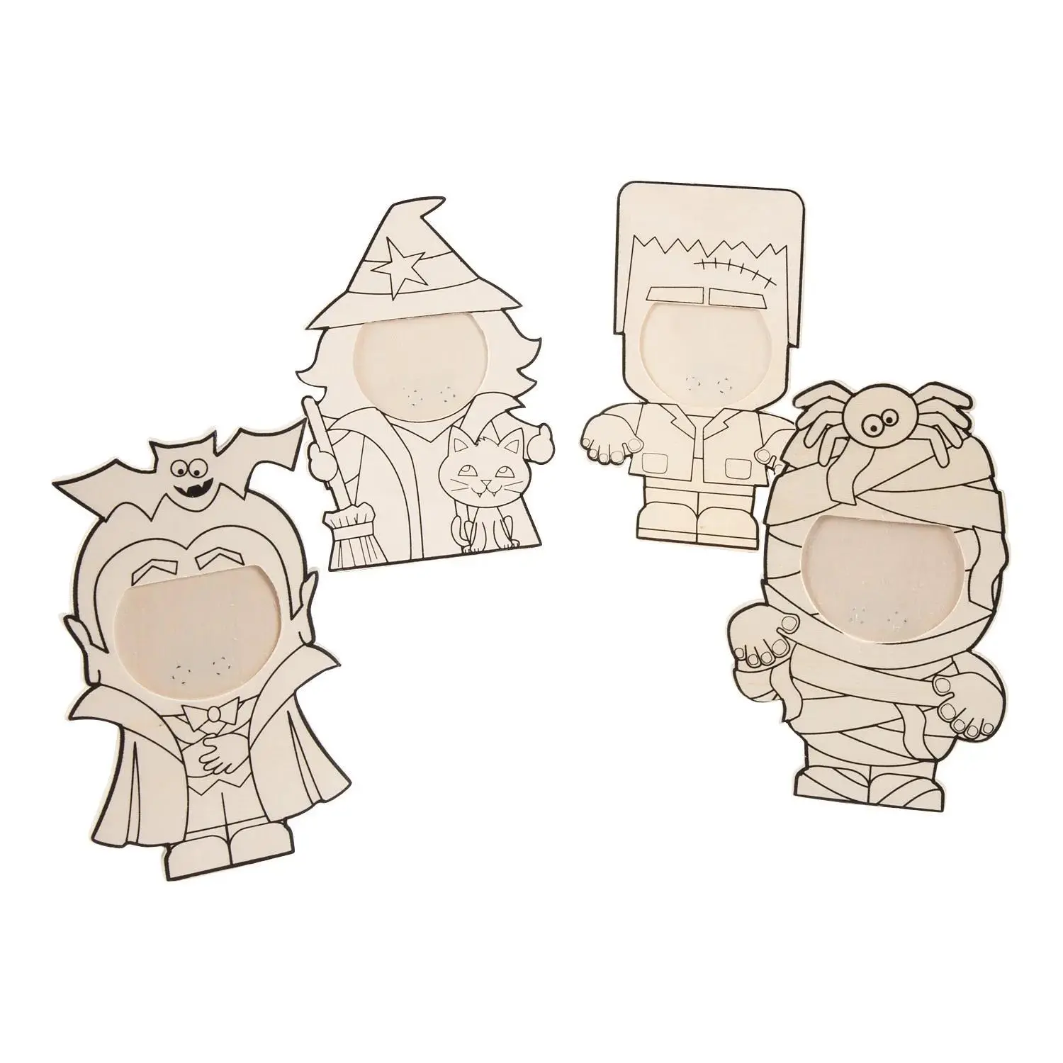 Color Your Own Halloween Picture Frames - 12 Pc.