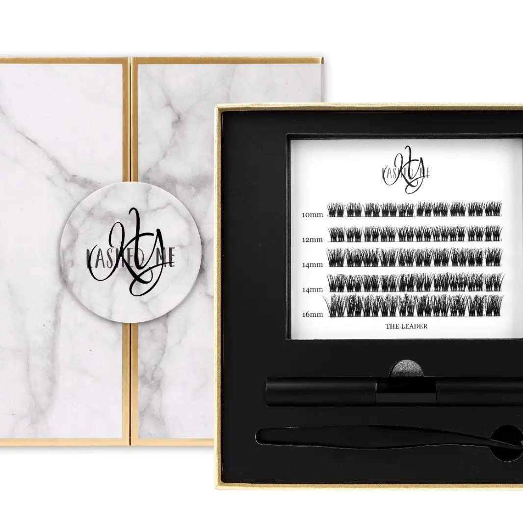 5 pair lash tray with tools (gold)